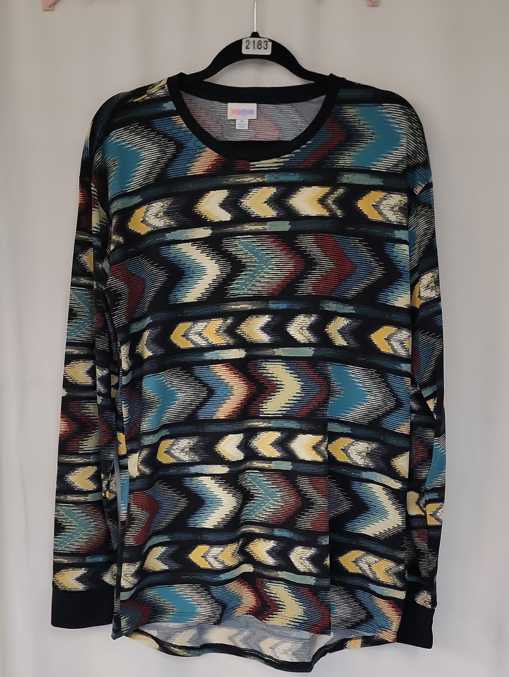 LuLaRoe Men's Crewneck Sweater - Teal, Yellow, Cream, Burgundy